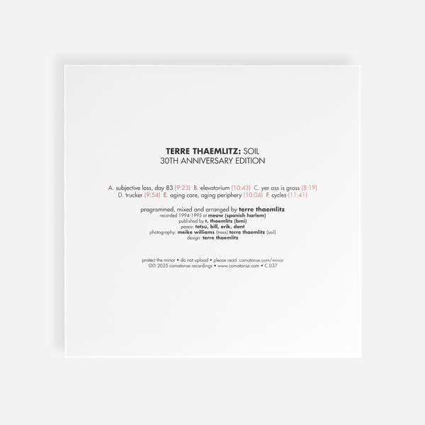 TERRE THAEMLITZ - Soil (30th Anniversary Edition) - Boomkat