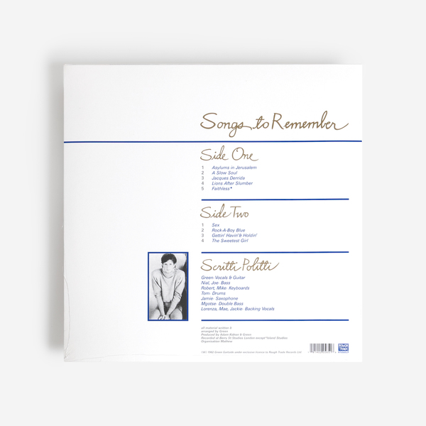 SCRITTI POLITTI - Songs to Remember (2026 Remaster) - Boomkat