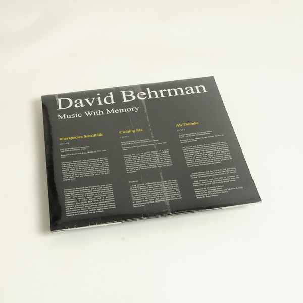 David Behrman - Music With Memory - Boomkat