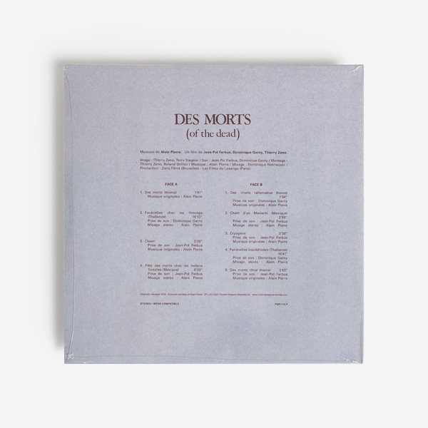 ALAIN PIERRE : Des Morts (Of The Dead) - LP - FINDERS